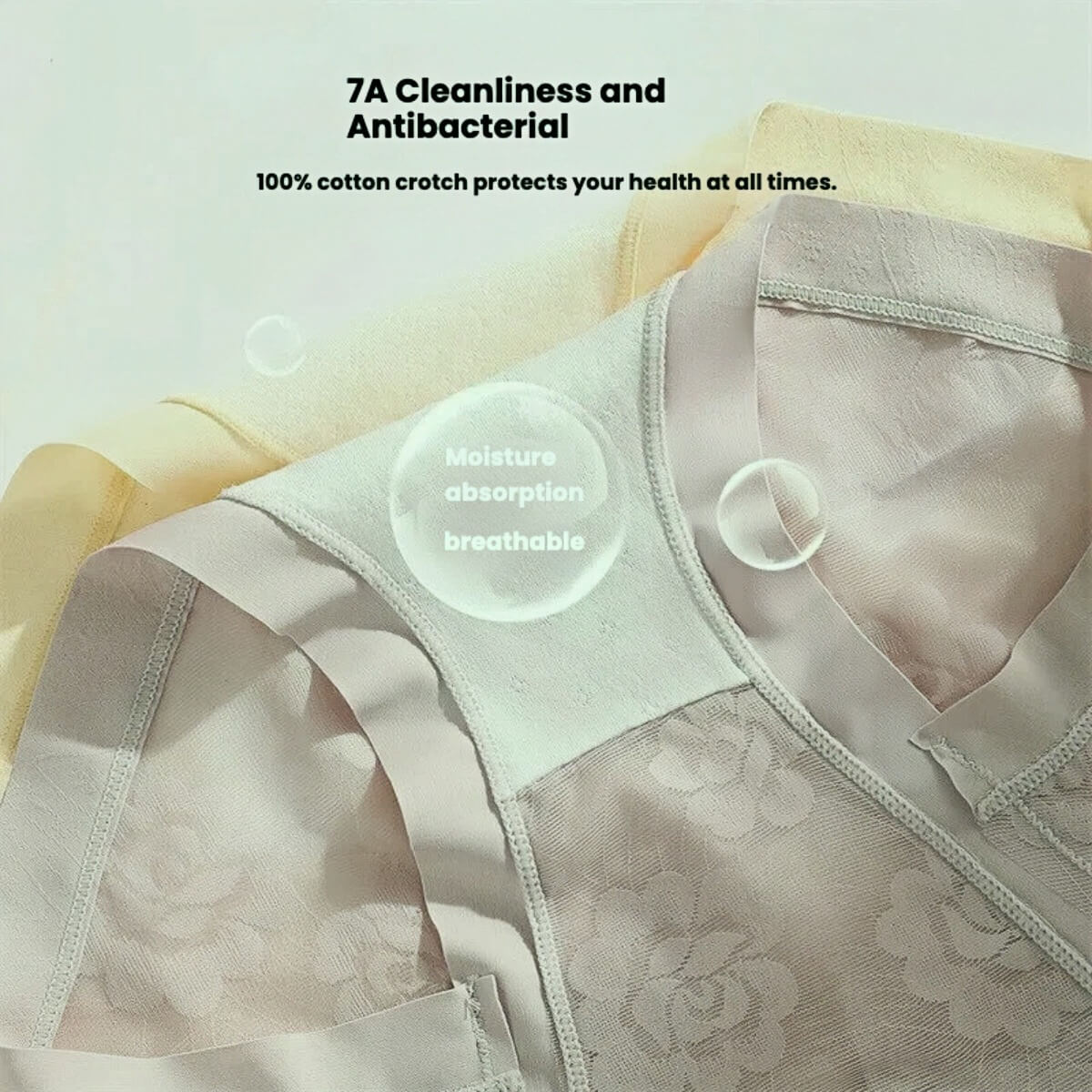 3-Pack High Waist Lace Briefs for Women