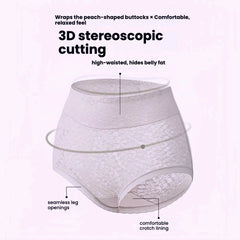 3-Pack Tummy Control & Butt Lifting Sexy Lace Ladie's Briefs 42.5-100KG