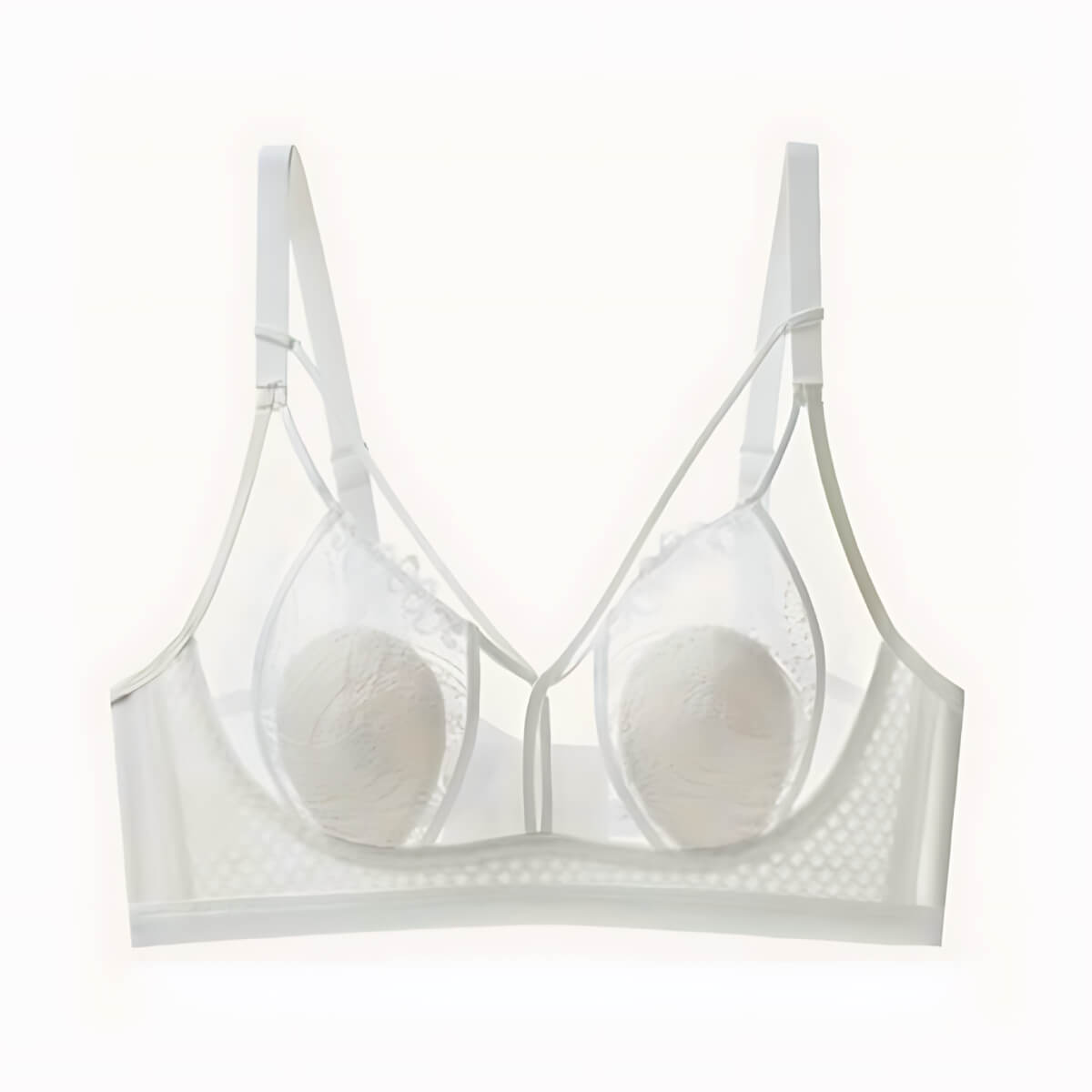 34-44 (B-D) Lightly Lined Cup, Wirefree Lace Minimizer Bra - Plus Size