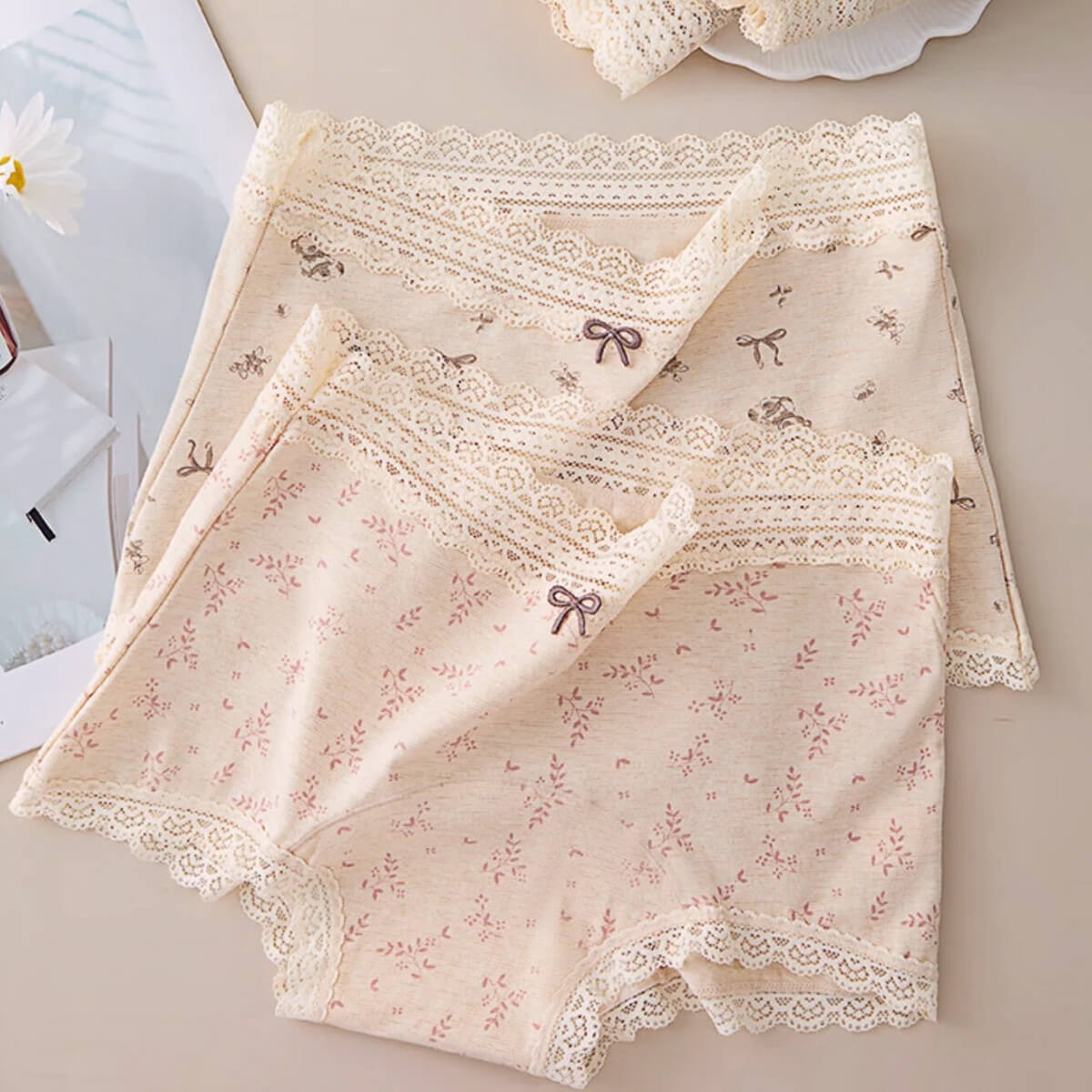 4-Pack Girl's Boxers Antibacterial Women's Cotton Underwear 40-80KG