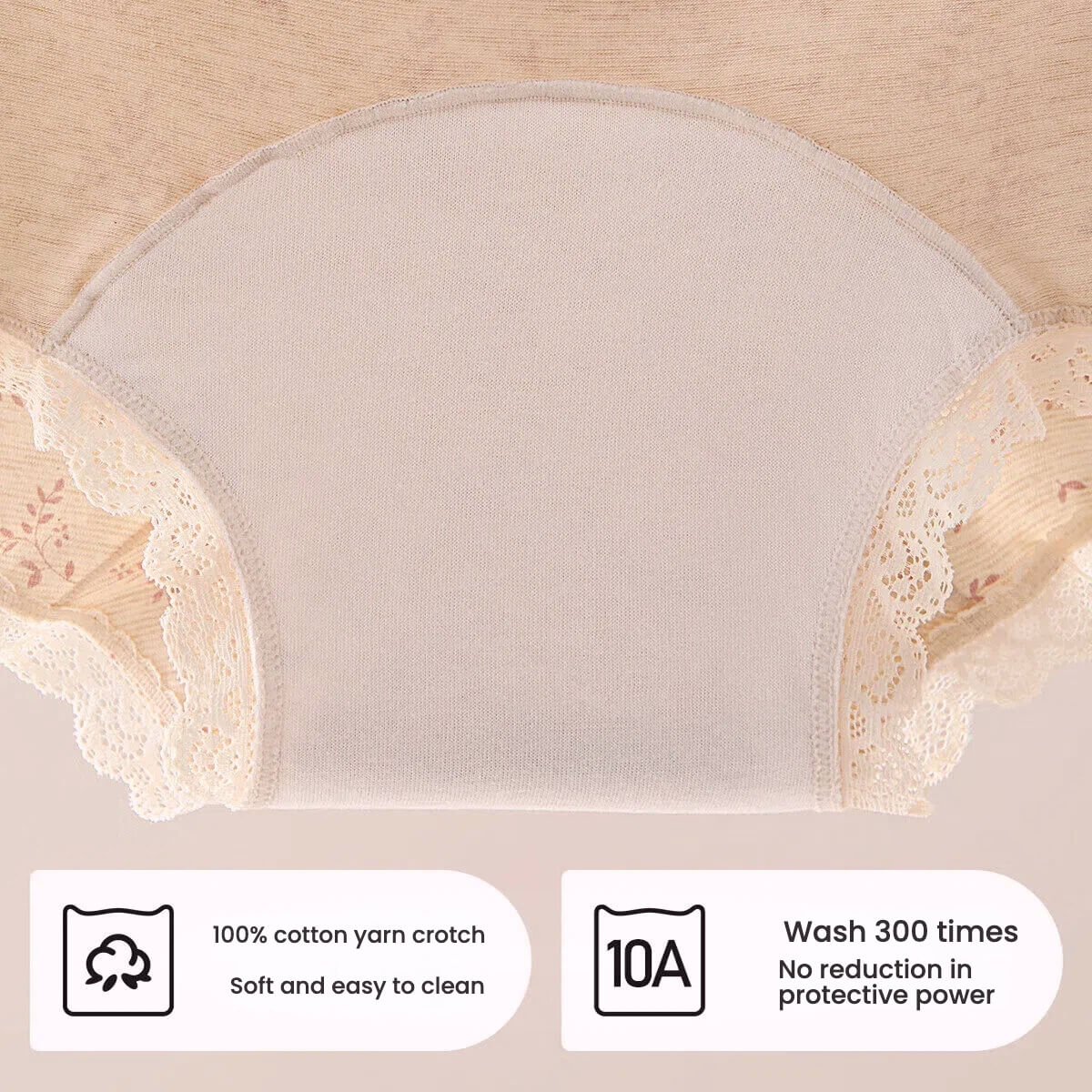 4-Pack Girl's Boxers Antibacterial Women's Cotton Underwear 40-80KG