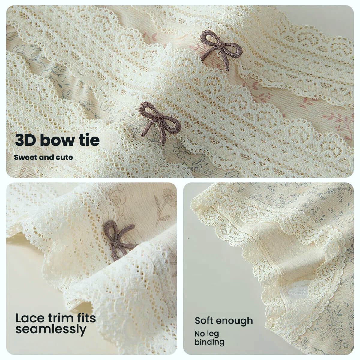 4-Pack Girl's Boxers Antibacterial Women's Cotton Underwear 40-80KG