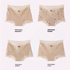 4-Pack Girl's Boxers Antibacterial Women's Cotton Underwear 40-80KG