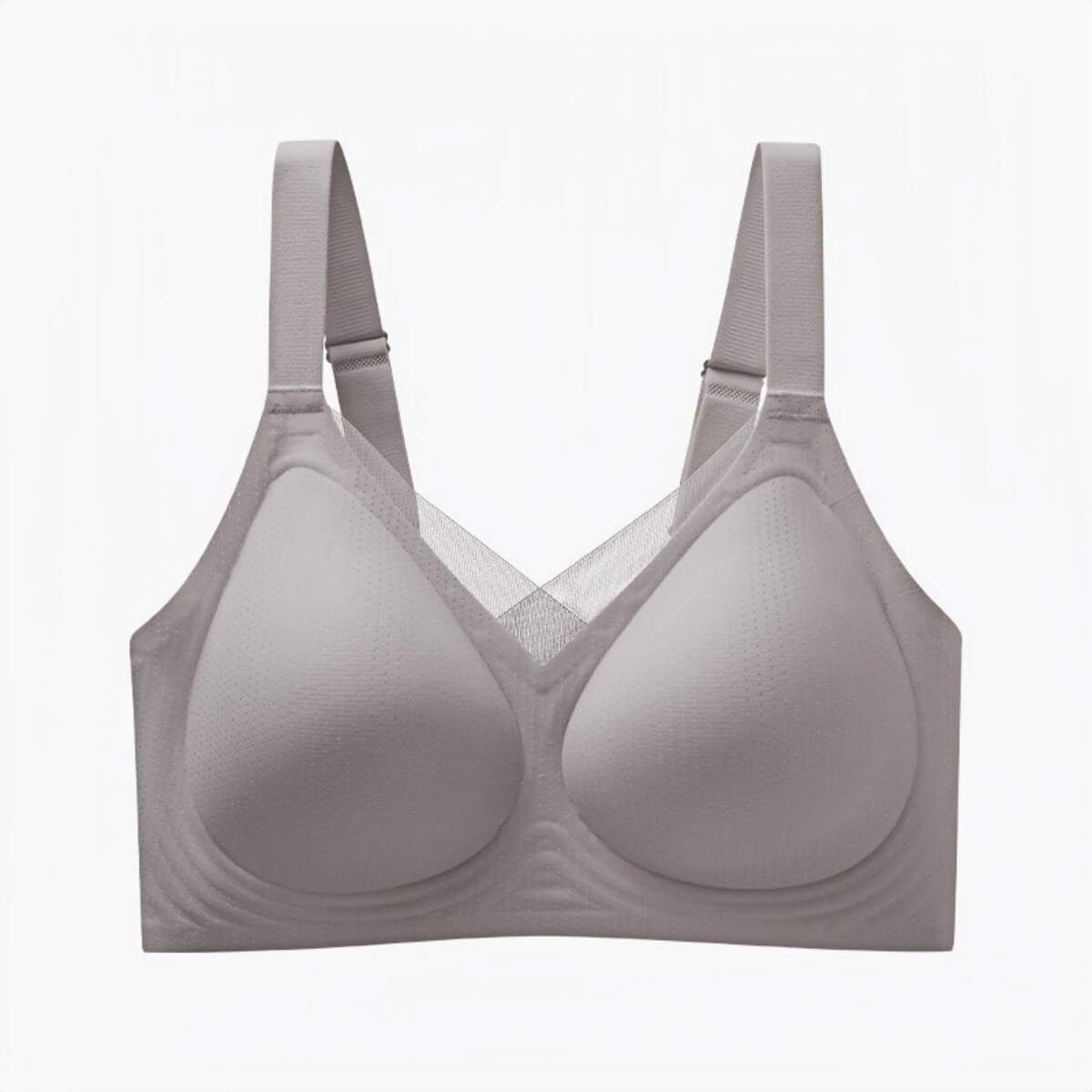 Breathable Mesh Wire-Free Bra with Fixed Cups & Lightly Lined B–E Cups