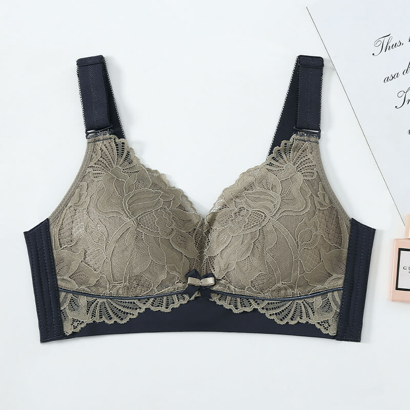 Comfort Lace Silk Bra for B C D E Breast