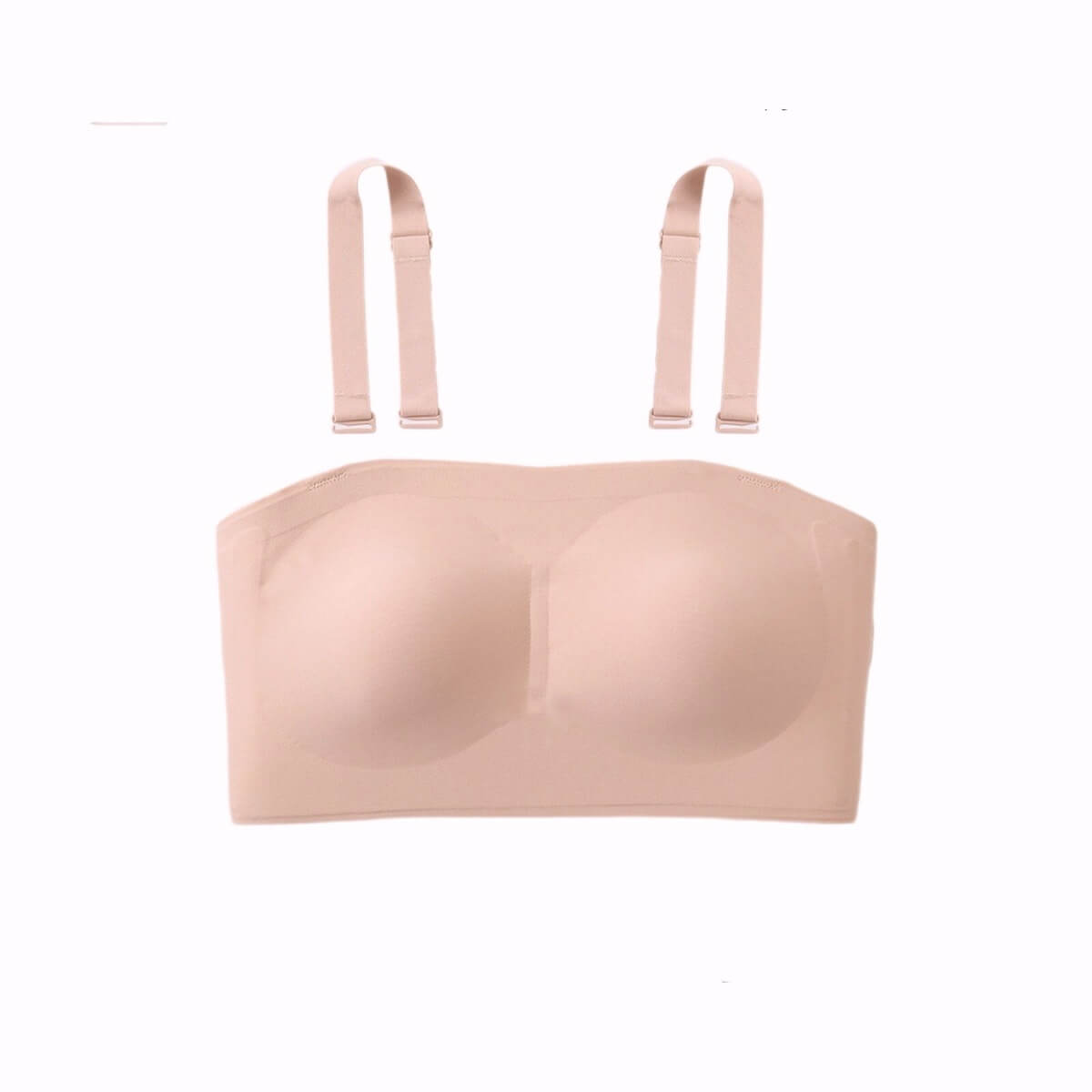 Comfortable Breathable Strapless Bra for B-G Cup - Plus Size Seamless Bandeau, Anti-Sagging Retractable Support Underwear