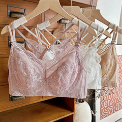 Convertible Plus Size Minimizer B-F Lace Ultra-Thin Bra, Soft Underwire Backless Brassiere