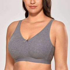 Cotton Comfortable Plus Size Bra No Underwire 34C- 48dd - Okay Trendy