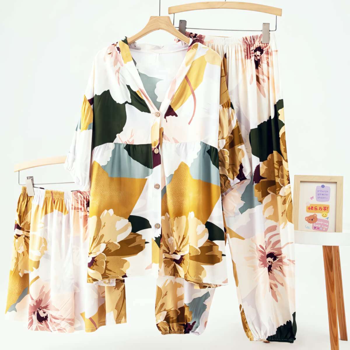 Cotton Poplin Floral Pajama Set - Okay Trendy