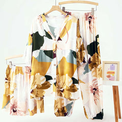 Cotton Poplin Floral Pajama Set - Okay Trendy