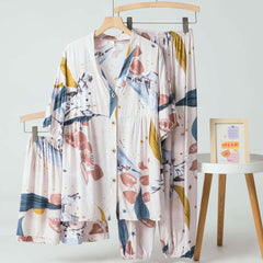 Cotton Poplin Floral Pajama Set - Okay Trendy