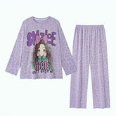 Cozy Cartoon Pajamas for Women with Chest Pads – Long Sleeve Comfort for All Seasons