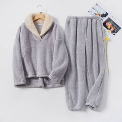 Cozy & Warm Long Sleeves Plus Size Loungewear Sets for Women