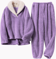 Cozy & Warm Long Sleeves Plus Size Loungewear Sets for Women