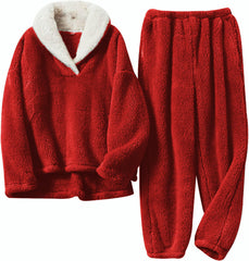 Cozy & Warm Long Sleeves Plus Size Loungewear Sets for Women