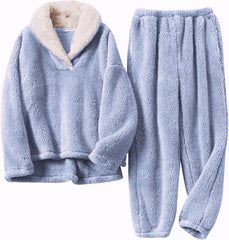 Cozy & Warm Long Sleeves Plus Size Loungewear Sets for Women