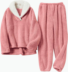 Cozy & Warm Long Sleeves Plus Size Loungewear Sets for Women