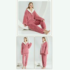 Cozy & Warm Long Sleeves Plus Size Loungewear Sets for Women