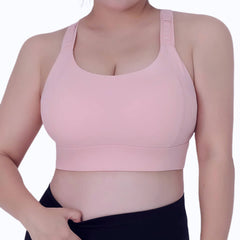 Cross Back Adjustable Strap Sports Bra