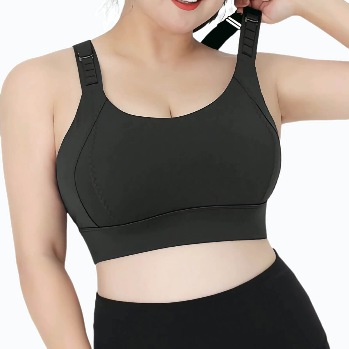 Cross Back Adjustable Strap Sports Bra