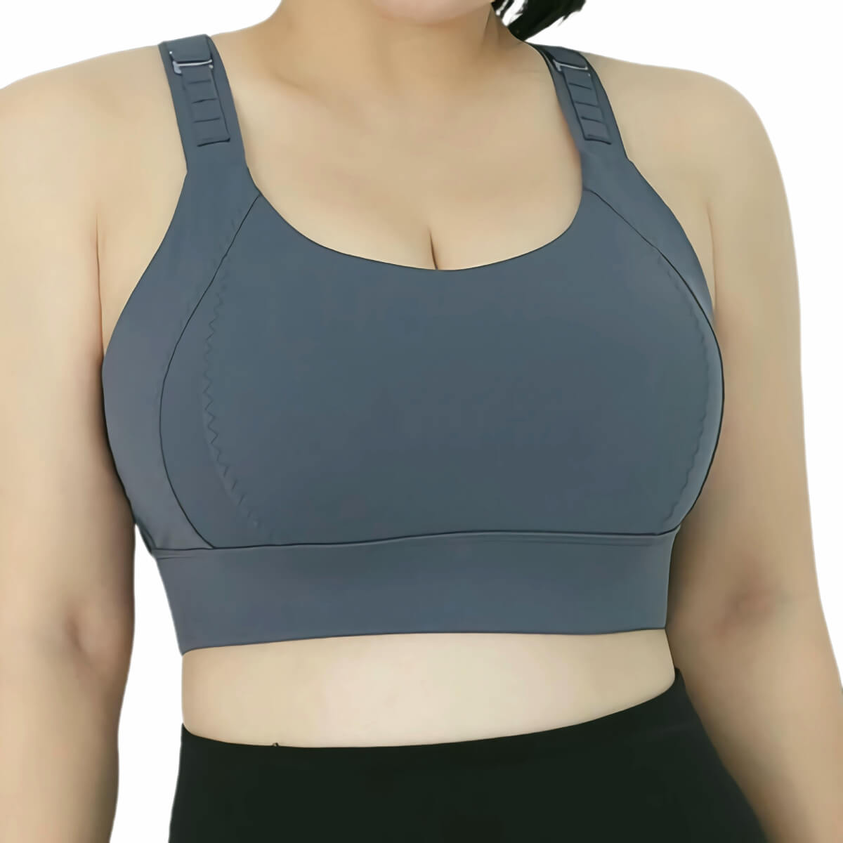 Cross Back Adjustable Strap Sports Bra