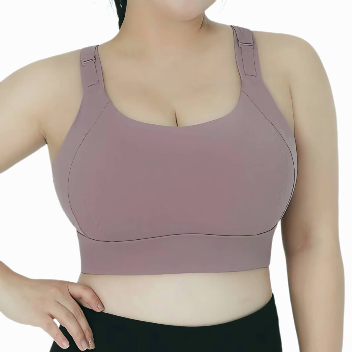 Cross Back Adjustable Strap Sports Bra