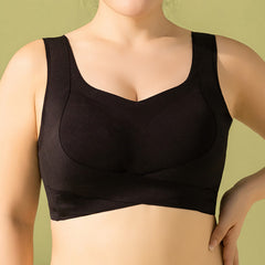 Cross Over Seamless Lift Up bra for Large Breast