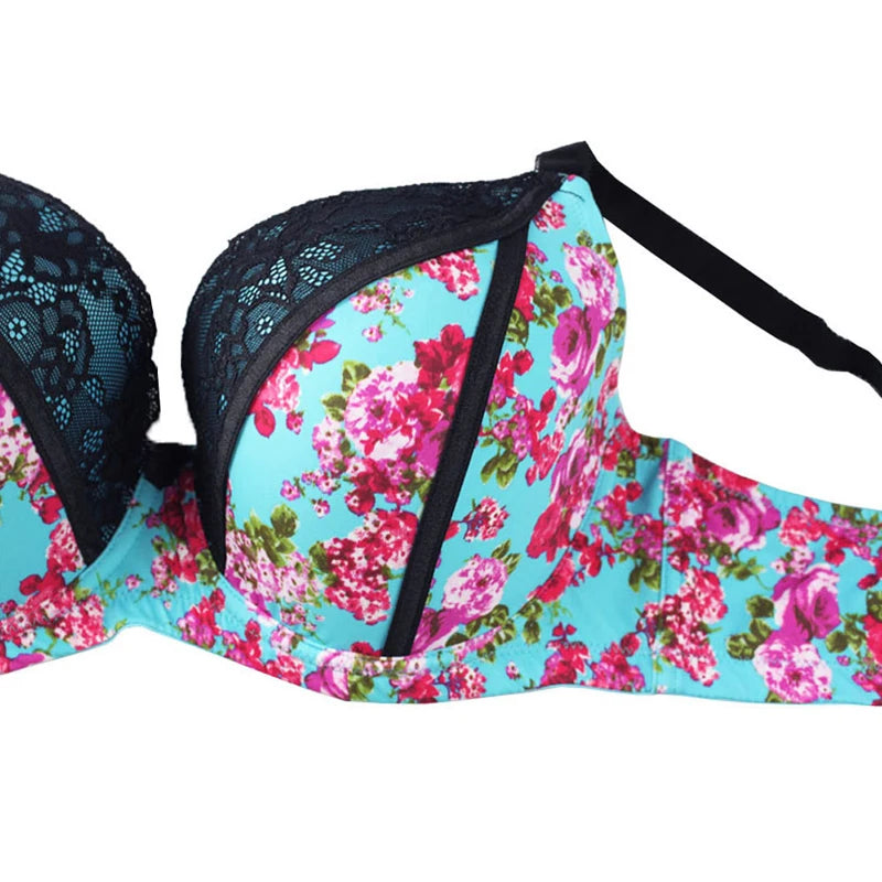 Elegant Lace Push-Up Bra – Underwire 3/4 Cup Lingerie for Women details 2