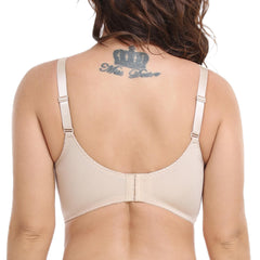 Embroidery Black Full Coverage Minimizer Bra