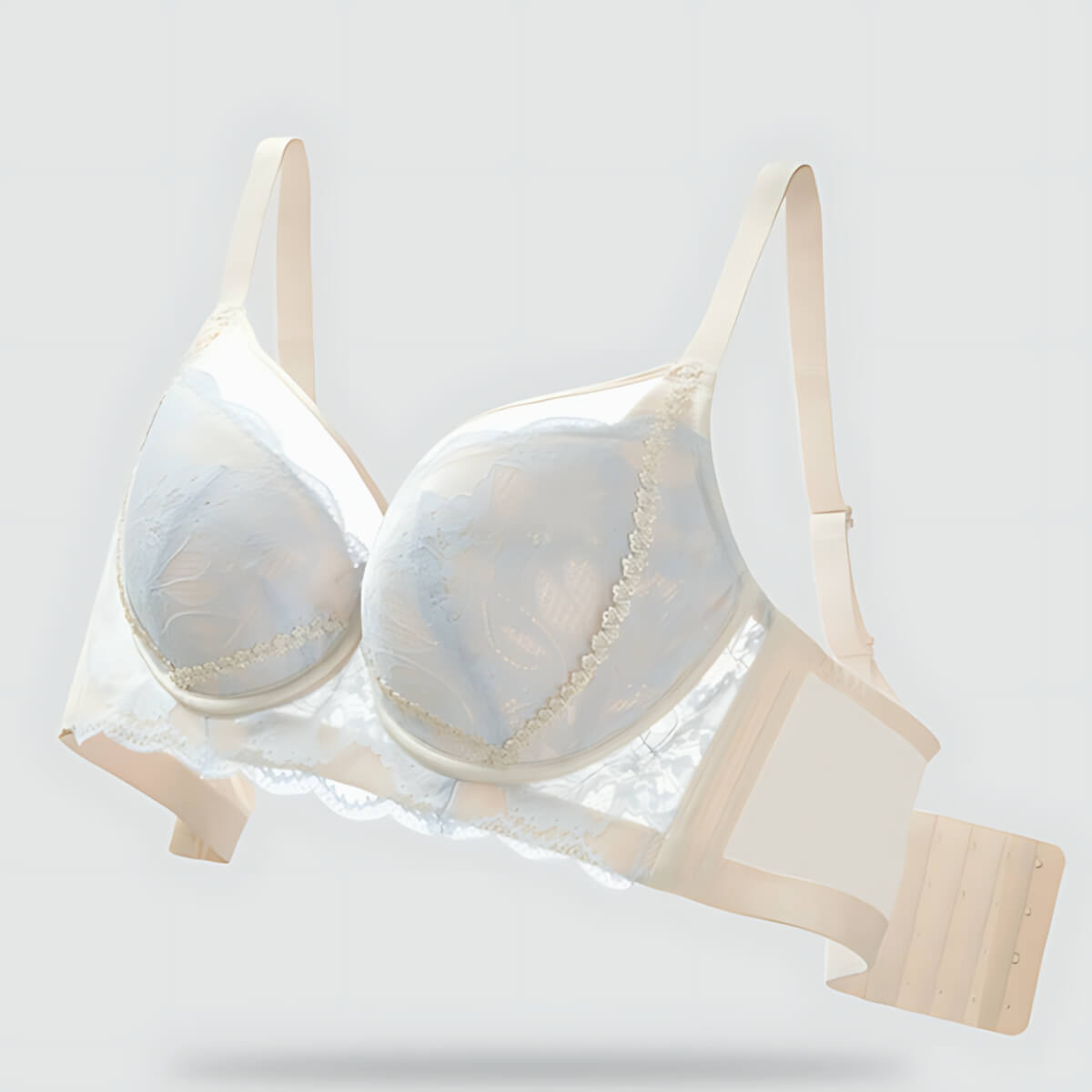 Full Cup Lace Floral Push Up Bra