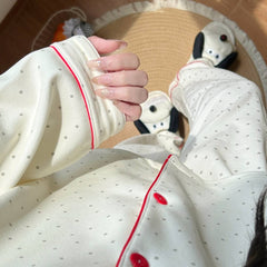 Cozy Hello Kitty Pajamas for Women, Warm Fleece Long-sleeved Loungewear Set