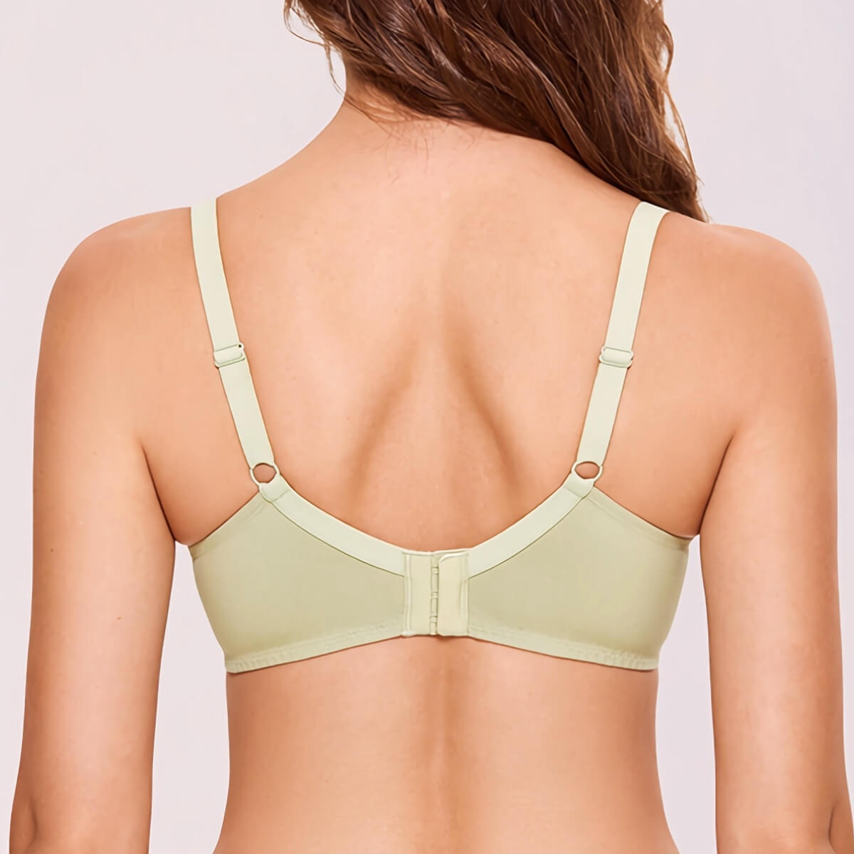 Green Floral Minimizer Underwire Lace Bra