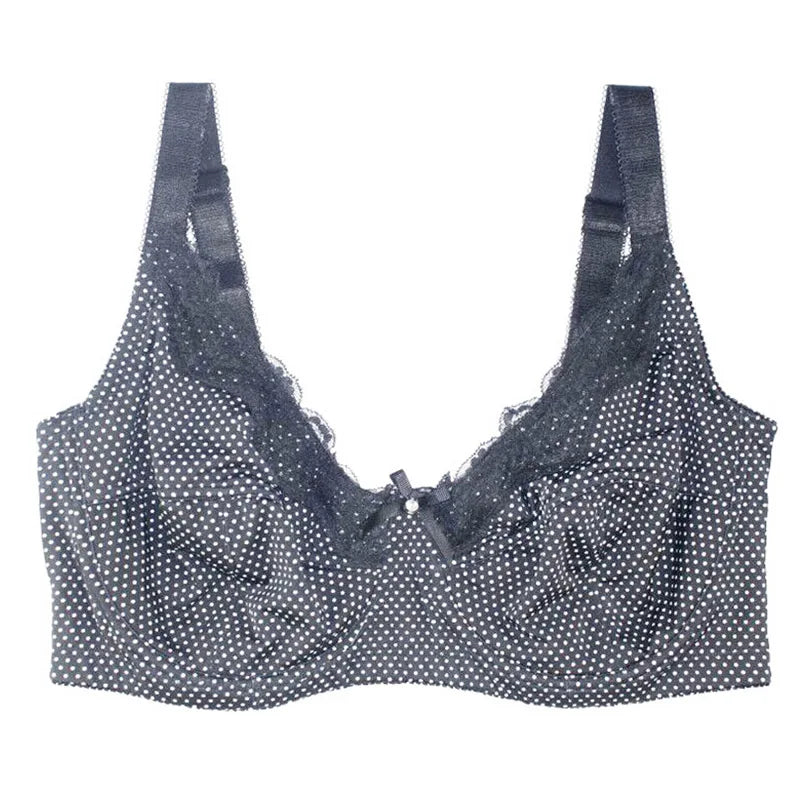 Fashion Polka Dot Women's Push Up Plus size Bra
