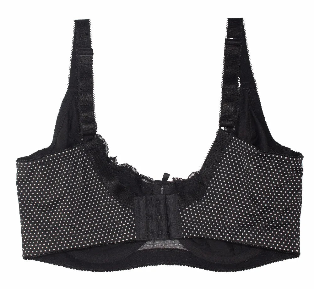 Fashion Polka Dot Women's Push Up Plus size Bra