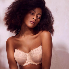 Half Cup Strapless Bra for Big Boobs | Minimizing Design with Secure Silicone Trim