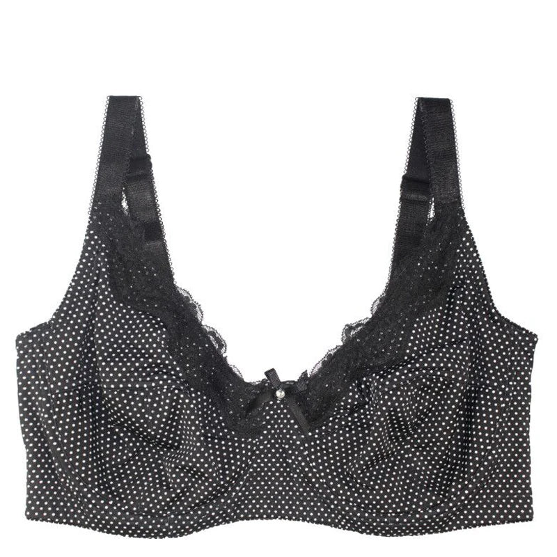 Fashion Polka Dot Women's Push Up Plus size Bra