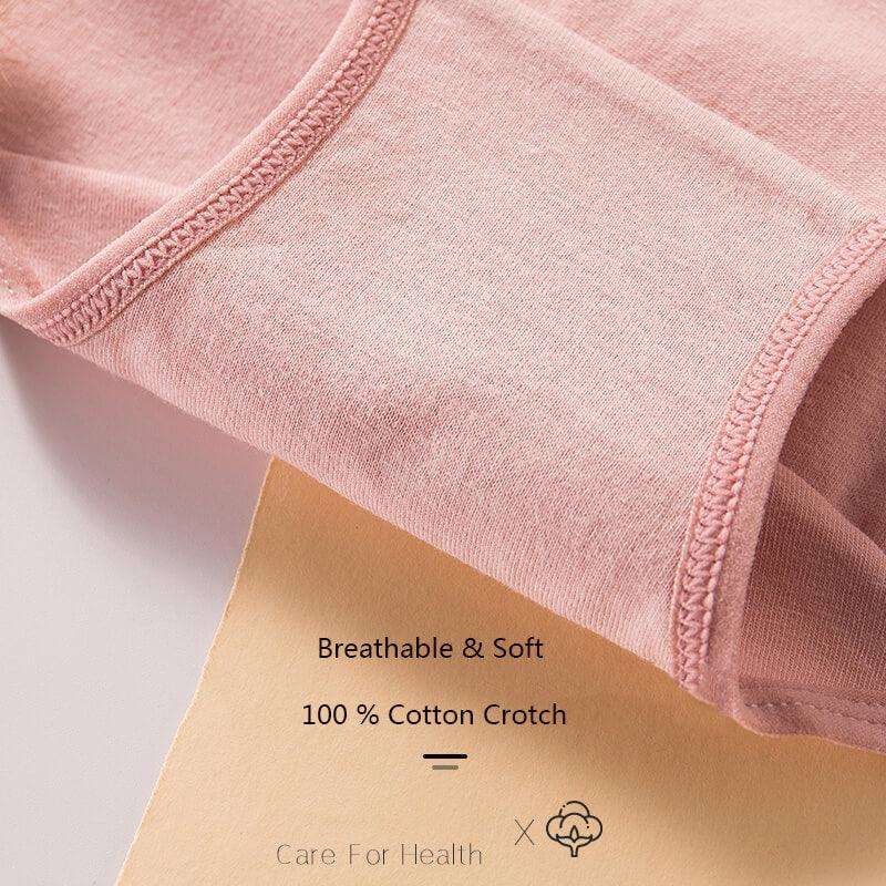 High Waist Plus Size Cotton Panties 4Pcs/Set