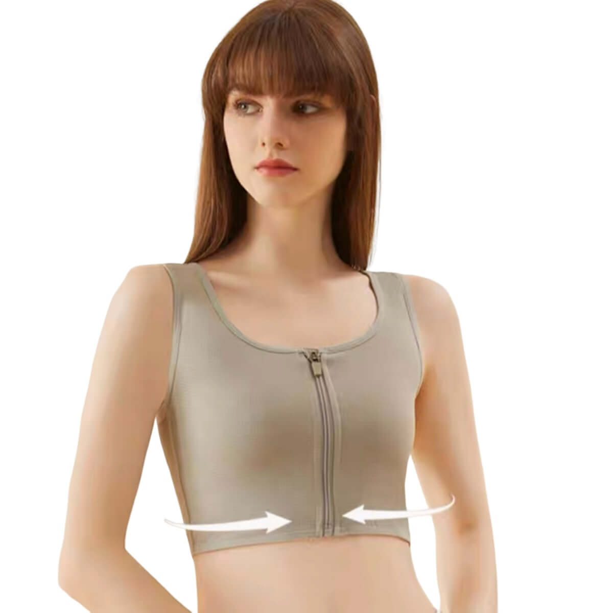 Ice Silk Front Closure Compression Bra for Breast Reduction