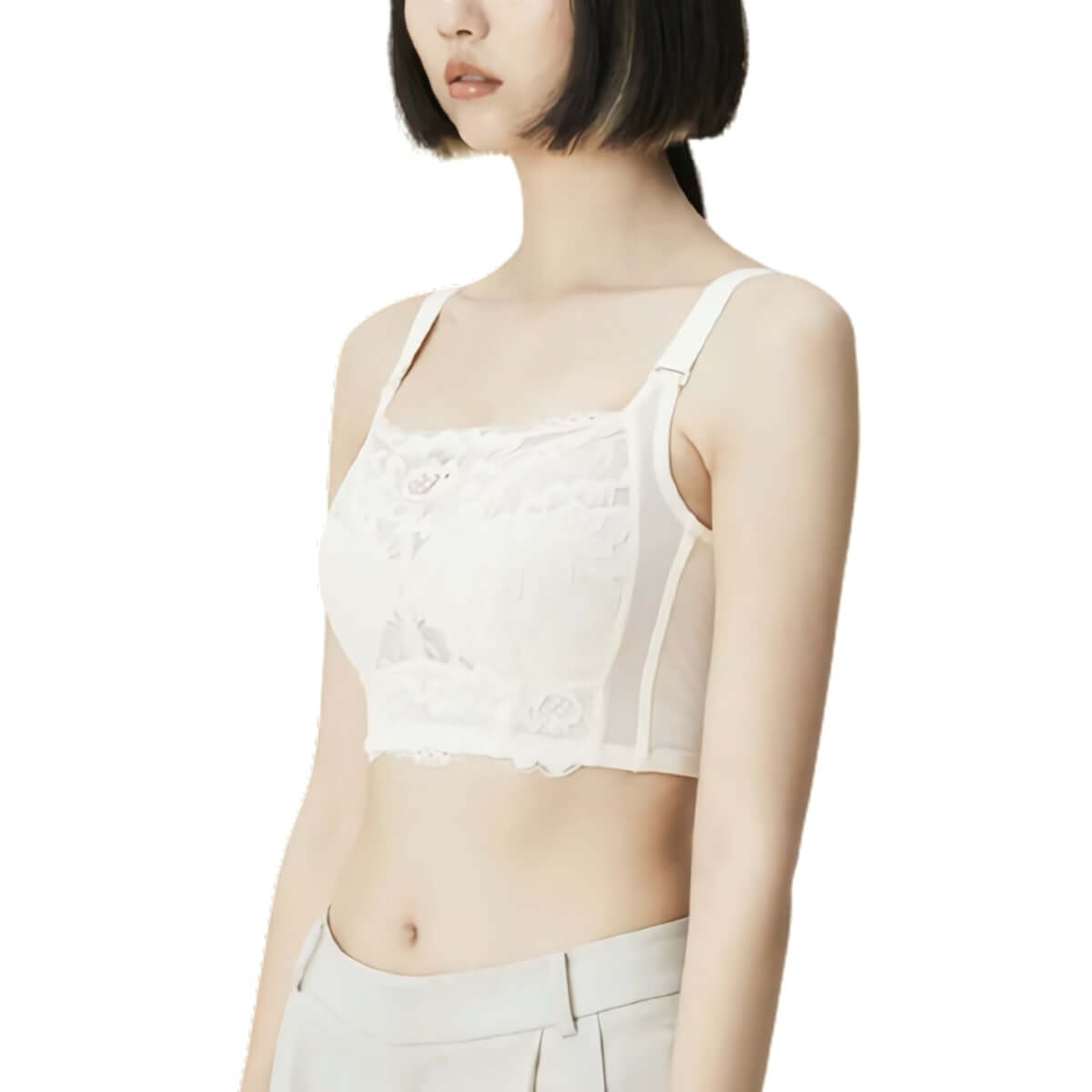 Lace Bralette Minimizer Full Cup Wireless Bra