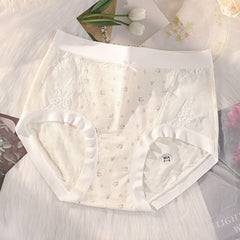 Lace Floral Cotton Women's Briefs 4-Pack 40-100kg