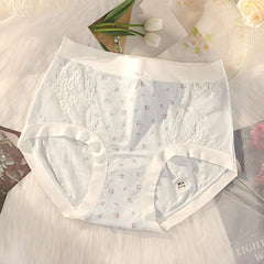 Lace Floral Cotton Women's Briefs 4-Pack 40-100kg