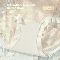 Lace Floral Cotton Women's Briefs 4-Pack 40-100kg