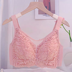 Lace Plus Size Full Cup Bra B-E Cup, Anti-exposure minimizer, Everyday anti-sagging bra