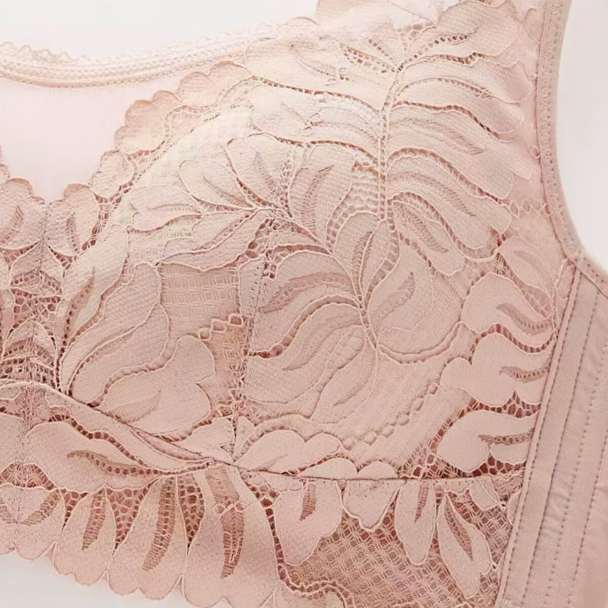 Lace Plus Size Full Cup Bra B-E Cup, Anti-exposure minimizer, Everyday anti-sagging bra