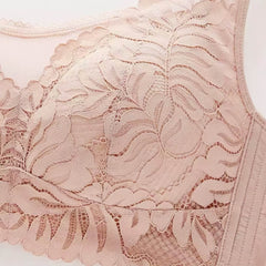 Lace Plus Size Full Cup Bra B-E Cup, Anti-exposure minimizer, Everyday anti-sagging bra