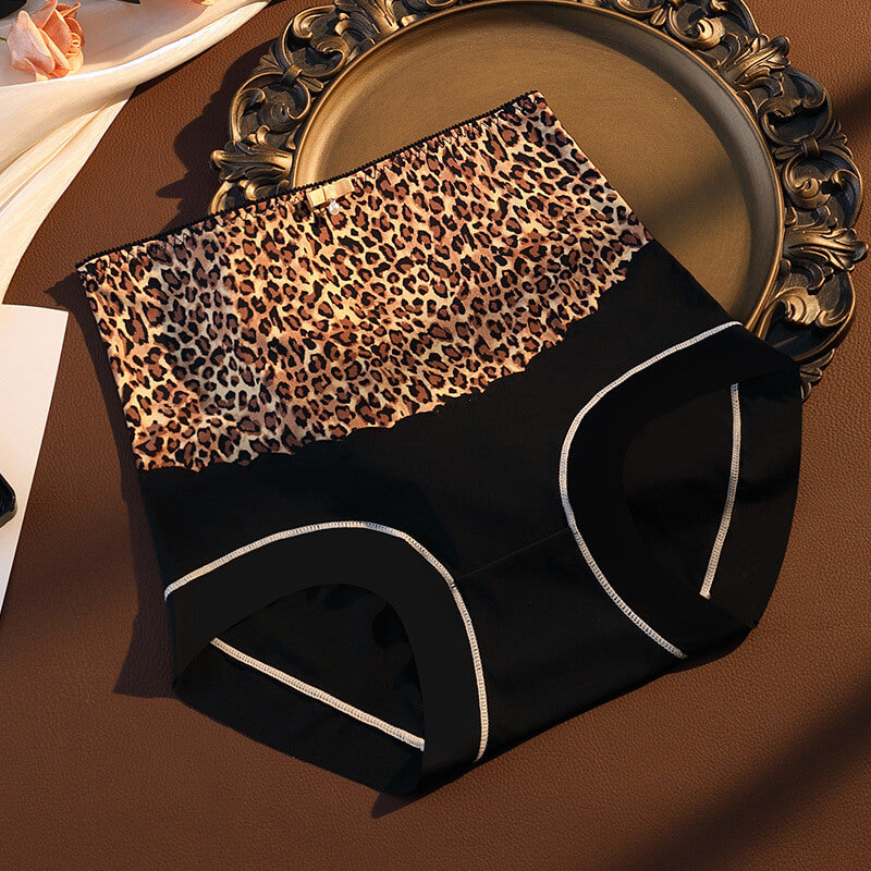 Leopard Print High Cut Silk Panty Brief