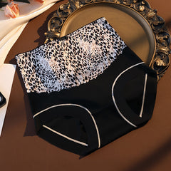 Leopard Print High Cut Silk Panty Brief