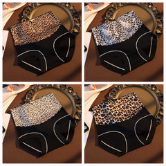 Leopard Print High Cut Silk Panty Brief