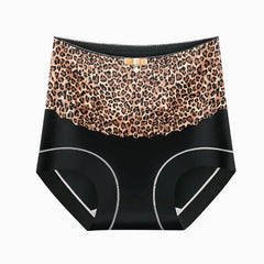 Leopard Print High Cut Silk Panty Brief