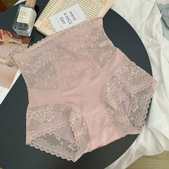Luxurious Tummy-control Floral Lace Brief Panties